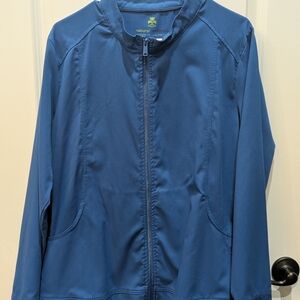 Natural Uniforms Women's Blue Zip-Front Jacket